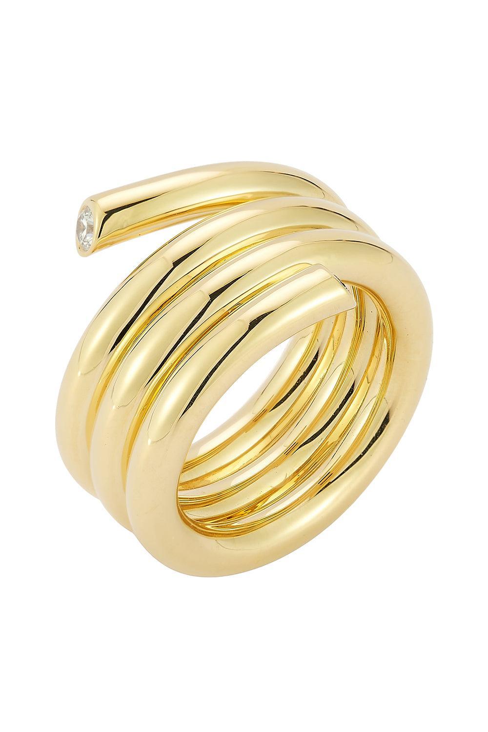 Diamond Tripal Spiral Thoby Ring-YELLOW GOLD-6.5-JEWELRYFINE JEWELRING-WALTERS FAITH