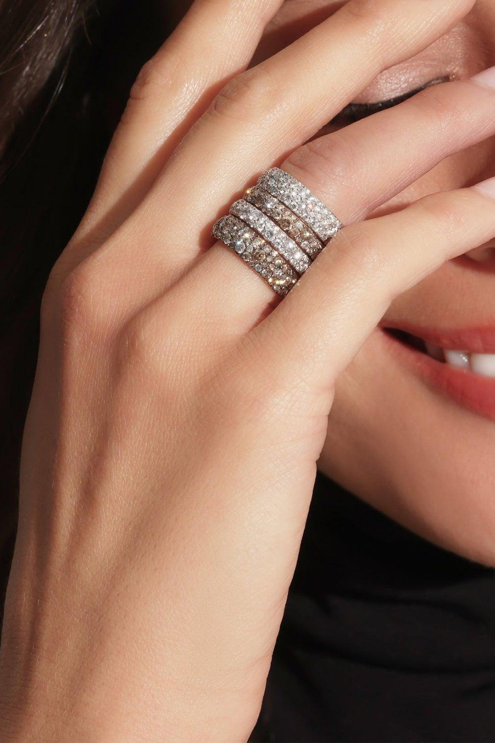 WALTERS FAITH-OC x WF Champagne Diamond Band Ring-YELLOW GOLD