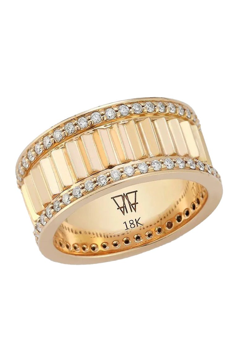 WALTERS FAITH-Clive Fluted Band Ring-YELLOW GOLD