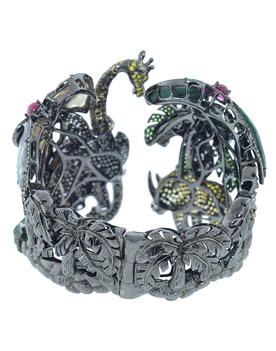 WENDY YUE-Diamond Jungle Animal Cuff-WHITE GOLD