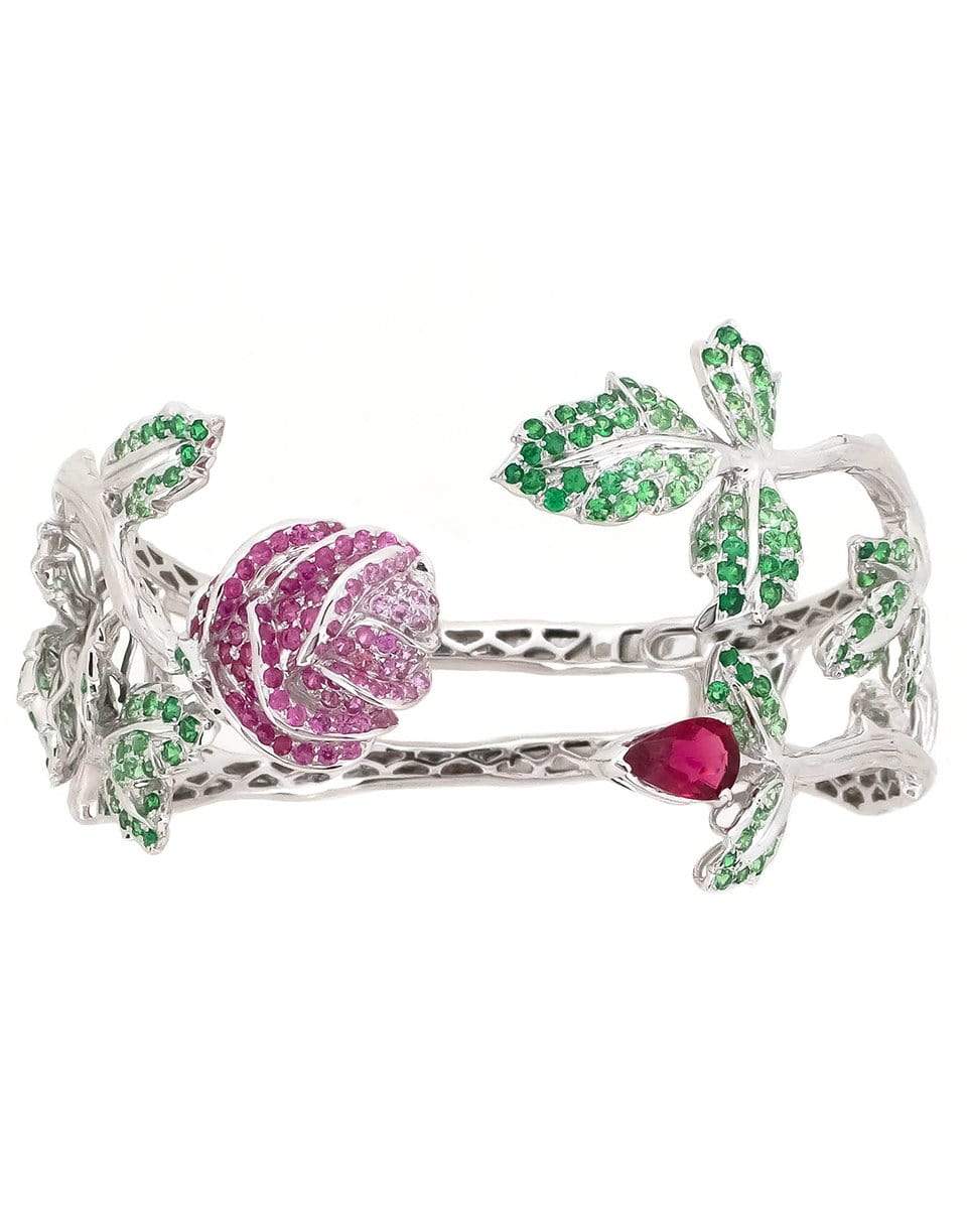 WENDY YUE-Rubellite Rose Bracelet-WHITE GOLD
