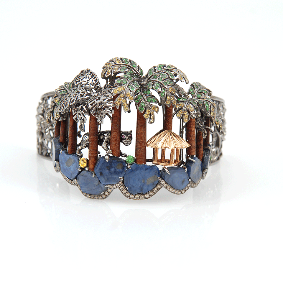 WENDY YUE-Jungle Cuff Bracelet-BLACK GOLD