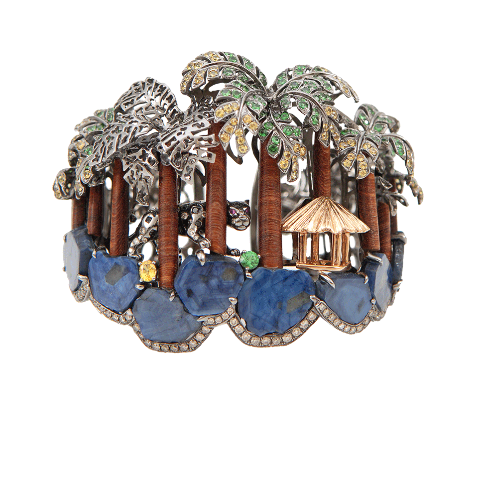 WENDY YUE-Jungle Cuff Bracelet-BLACK GOLD