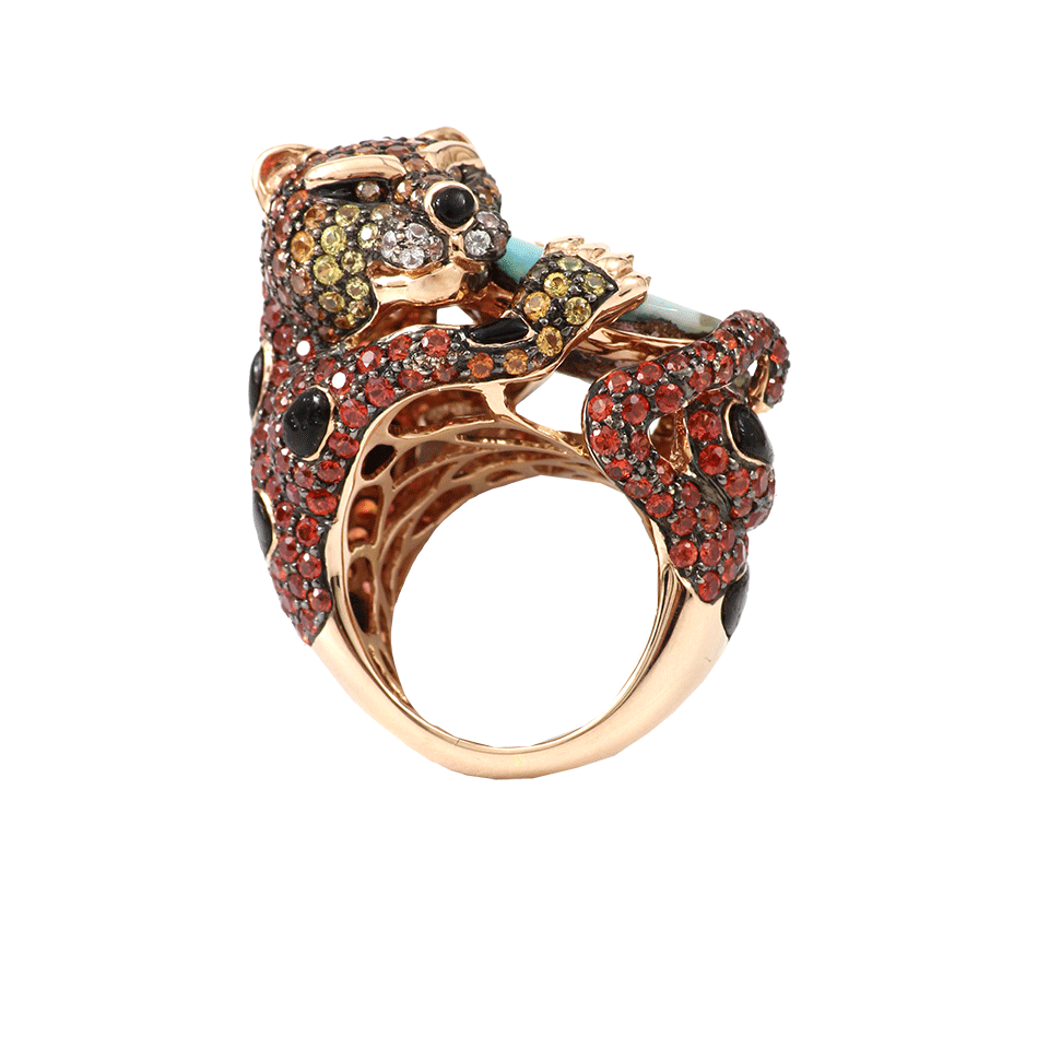 WENDY YUE-Opal Leopard Ring-ROSE GOLD