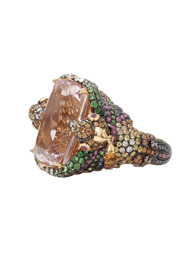 WENDY YUE-Kunzite Bird Ring-YELLOW GOLD