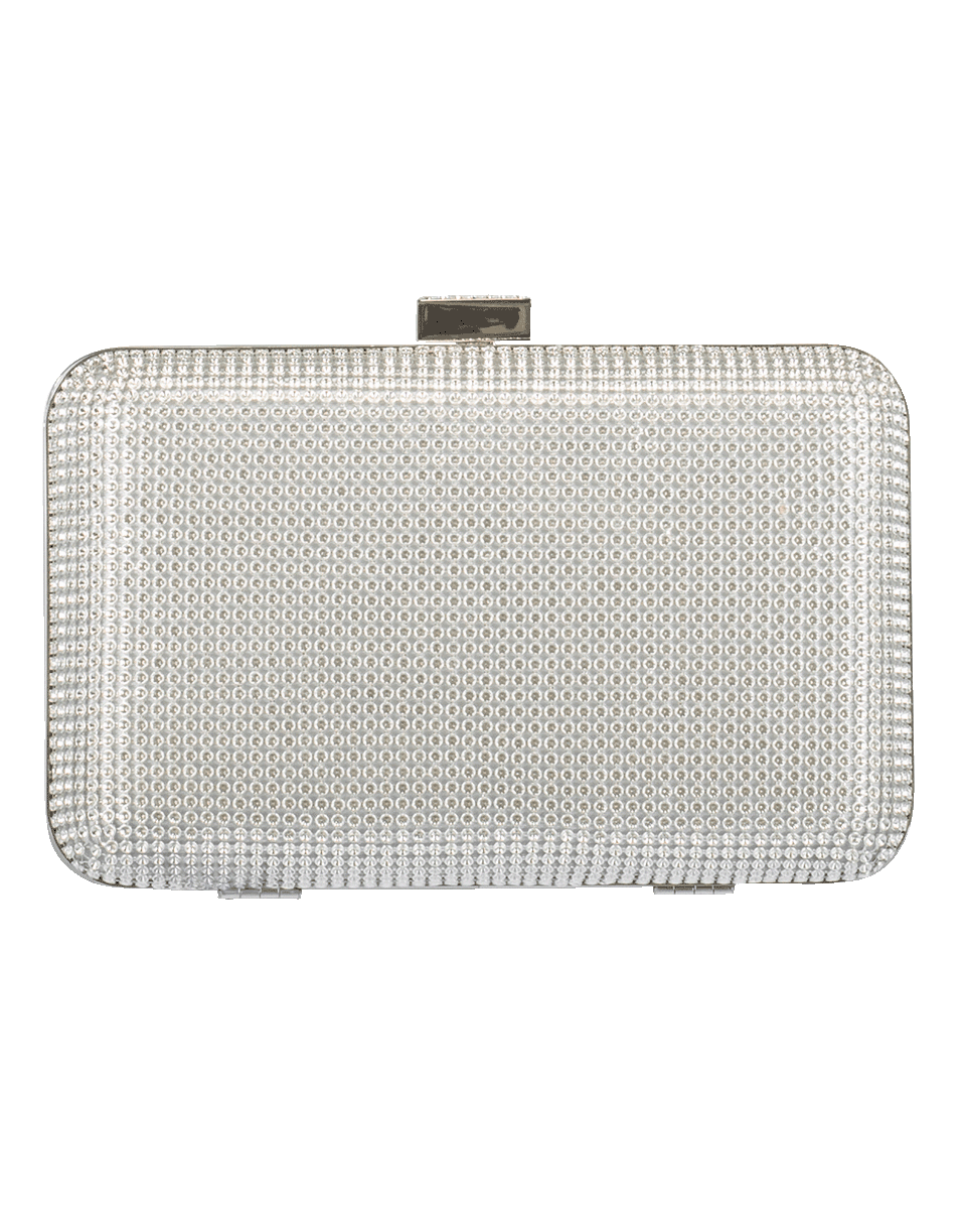 WHITING & DAVIS-Dimple Crystal Minaudeiere-SILVER