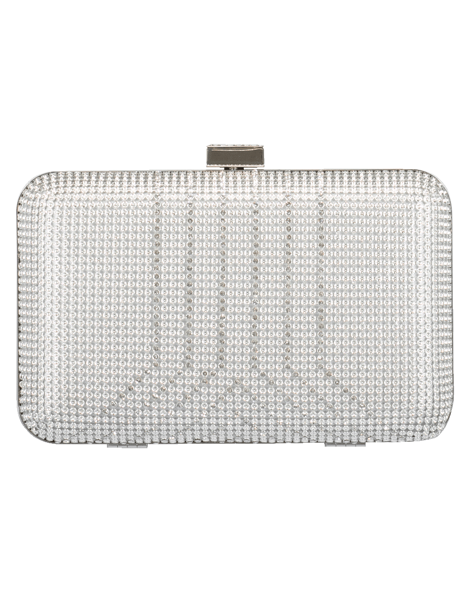 WHITING & DAVIS-Dimple Crystal Minaudeiere-SILVER