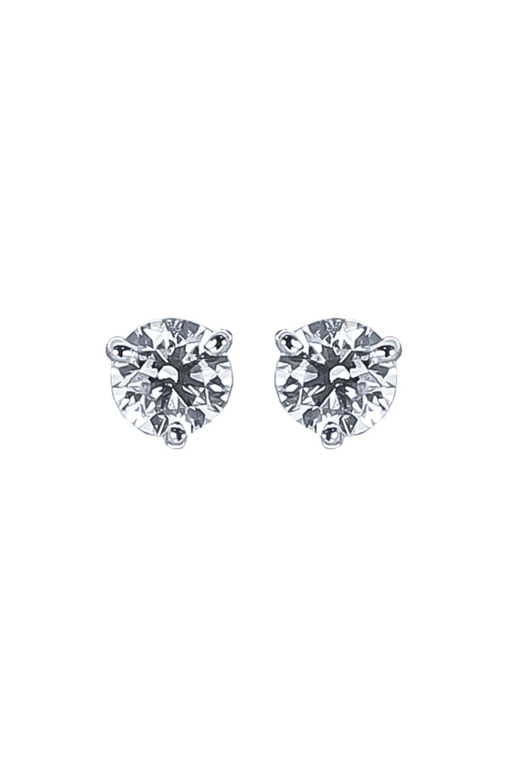 Diamond Round Solitaire Stud Earrings - 1.2ct