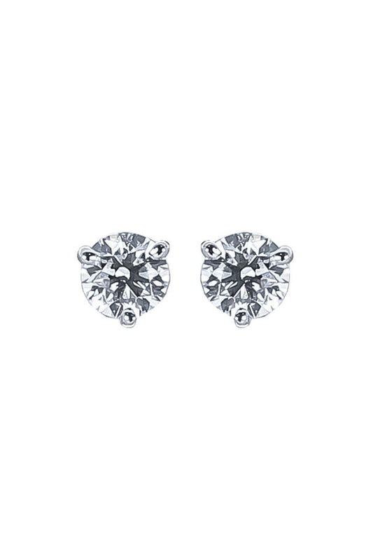 Diamond Round Solitaire Stud Earrings - 1.2ct-WHITE GOLD-JEWELRYFINE JEWELEARRING-WITH LOVE