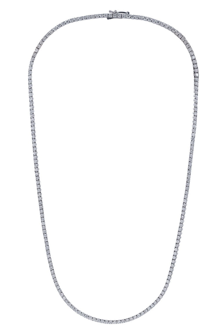 Lab-Grown Diamond Tennis Necklace - 5ct - White