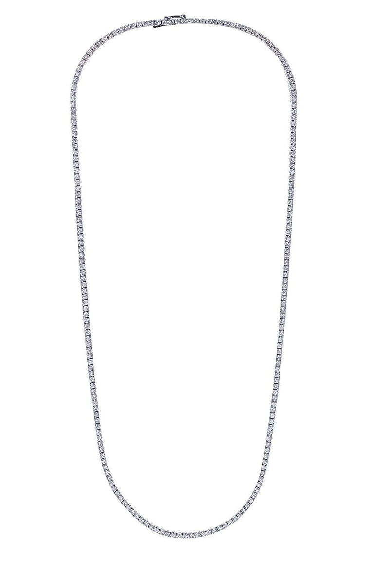 Lab-Grown Diamond Tennis Necklace - 6ct - White Gold