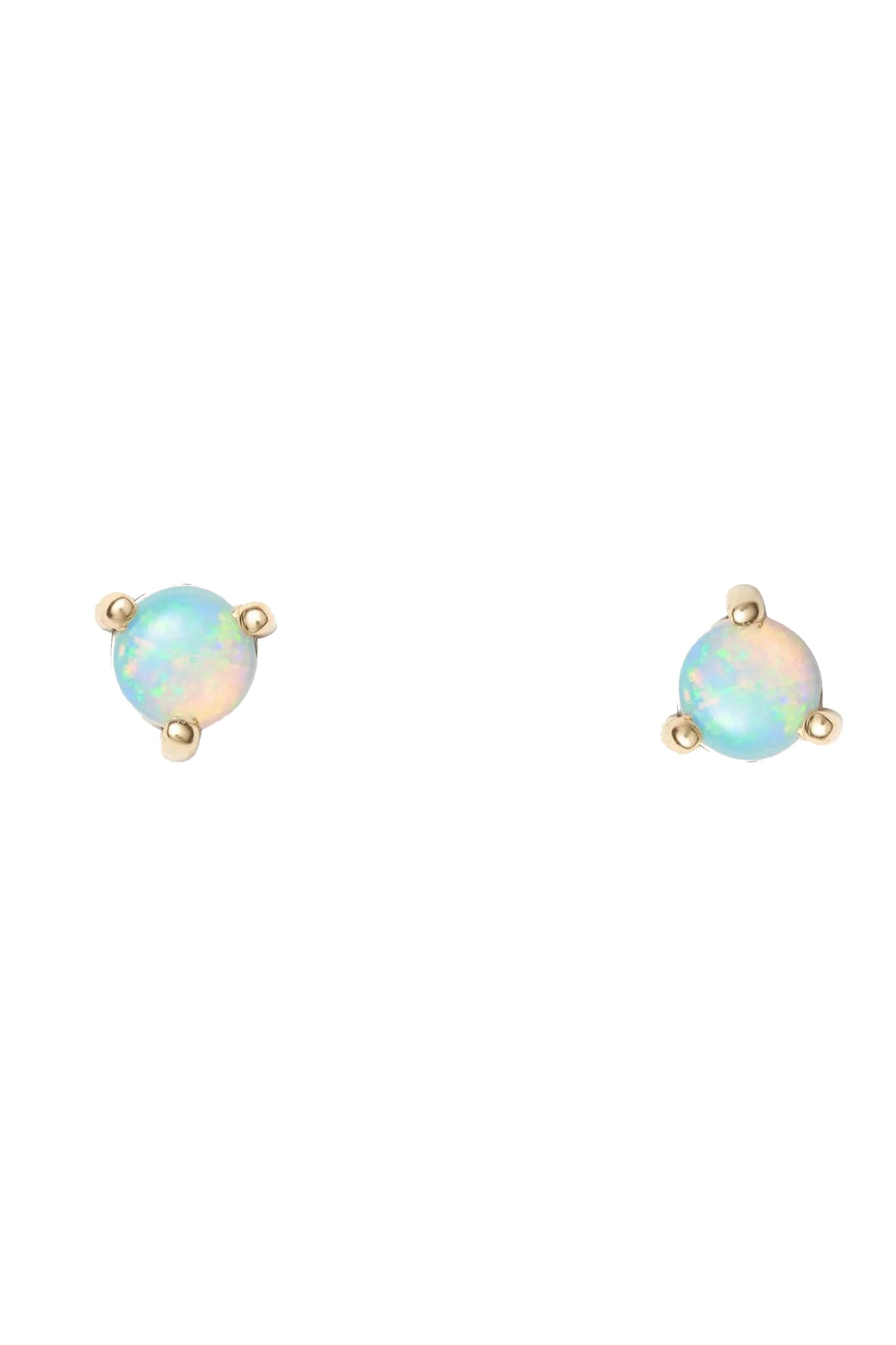 WWAKE-Large Opal Studs-YELLOW GOLD