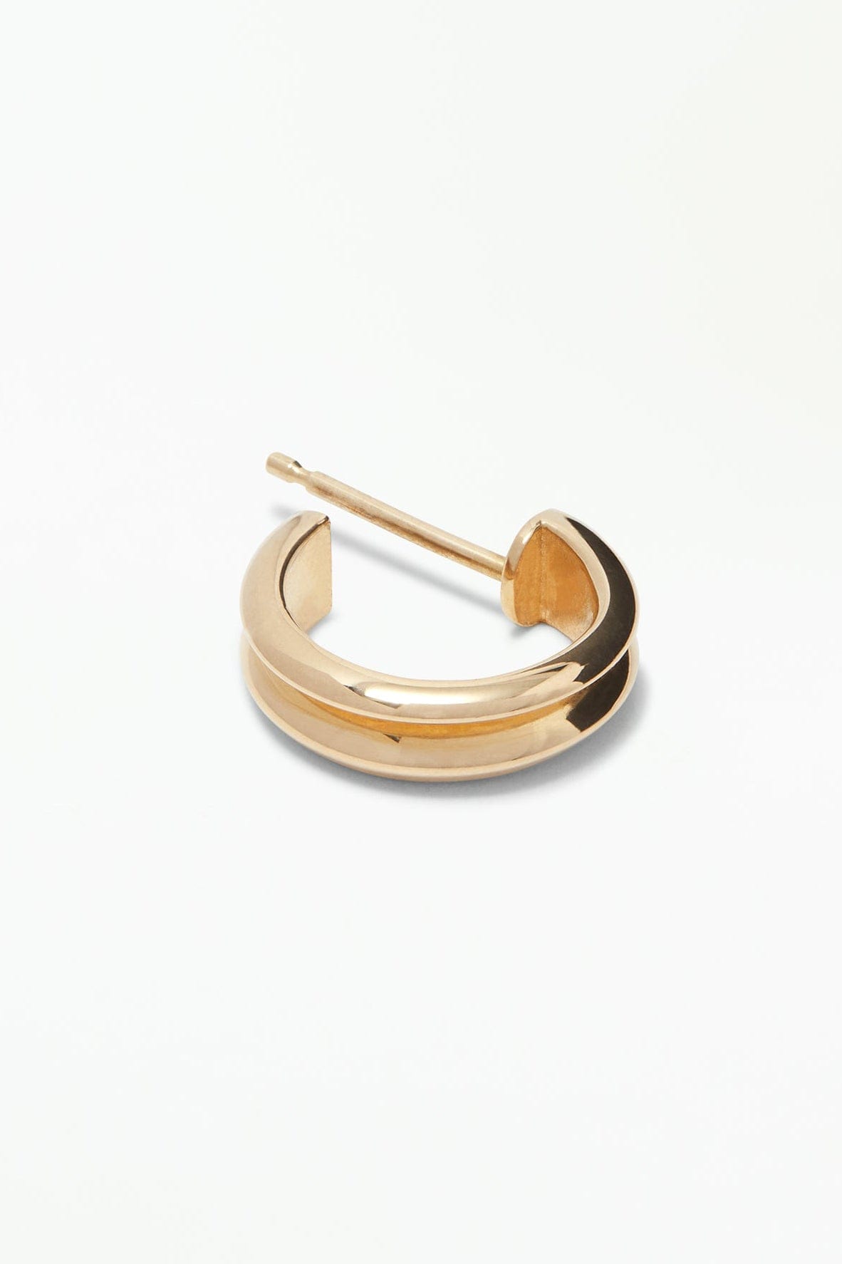 WWAKE-Narrow Ripple Hoops-YELLOW GOLD