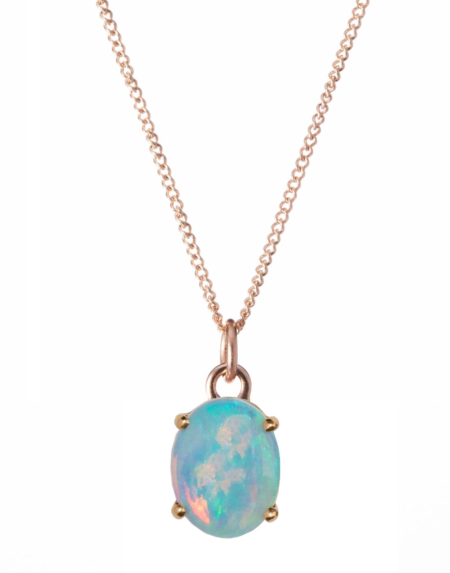WWAKE-Limited Edition Medium Opal Pendant Necklace-YELLOW GOLD