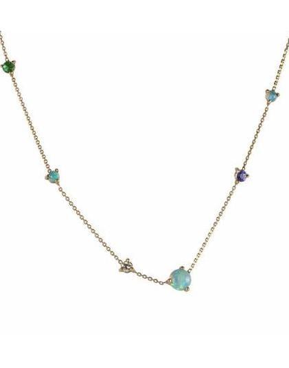 WWAKE-Linear Chain Necklace-YELLOW GOLD