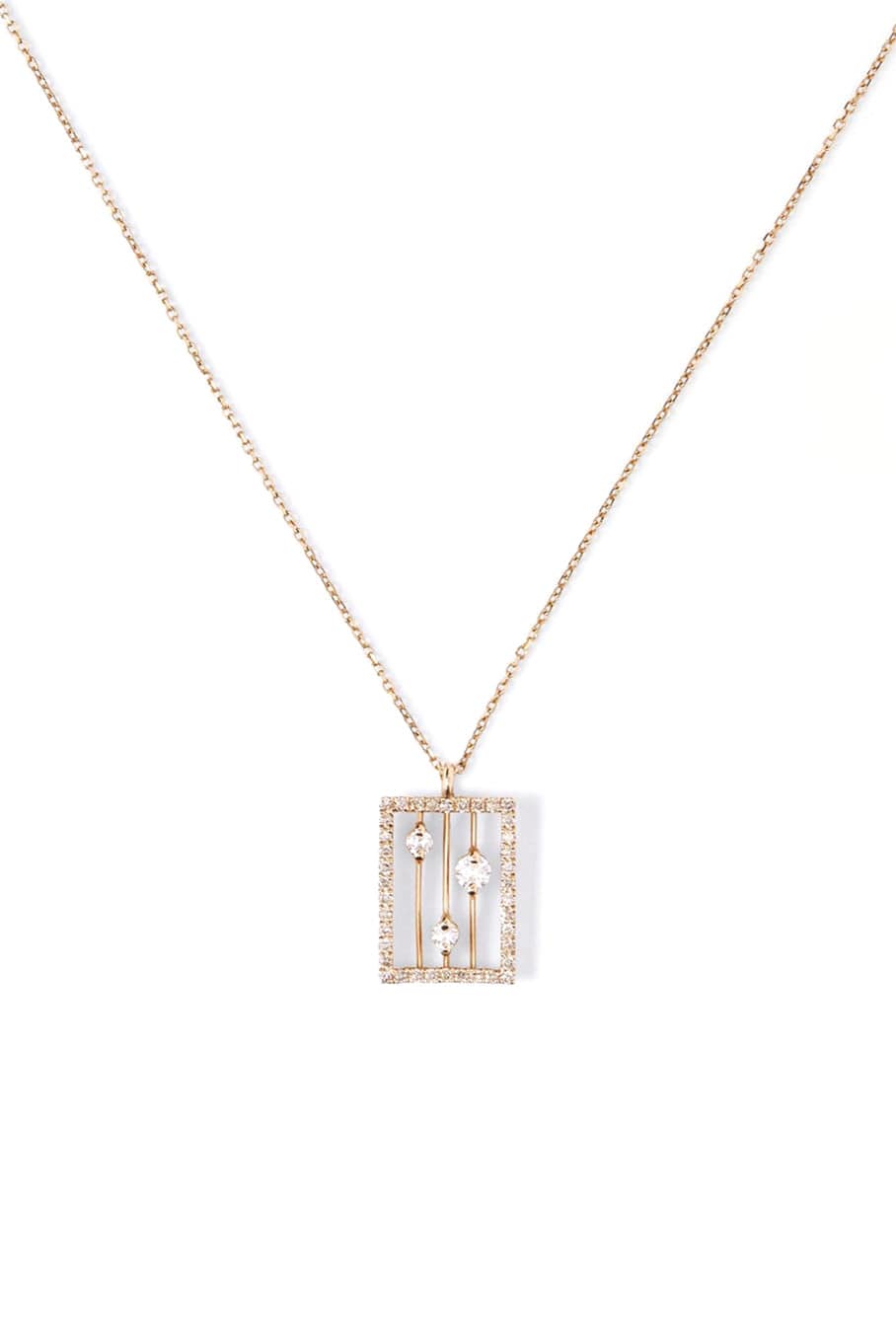 WWAKE-Pave Diamond Drift Necklace-YELLOW GOLD