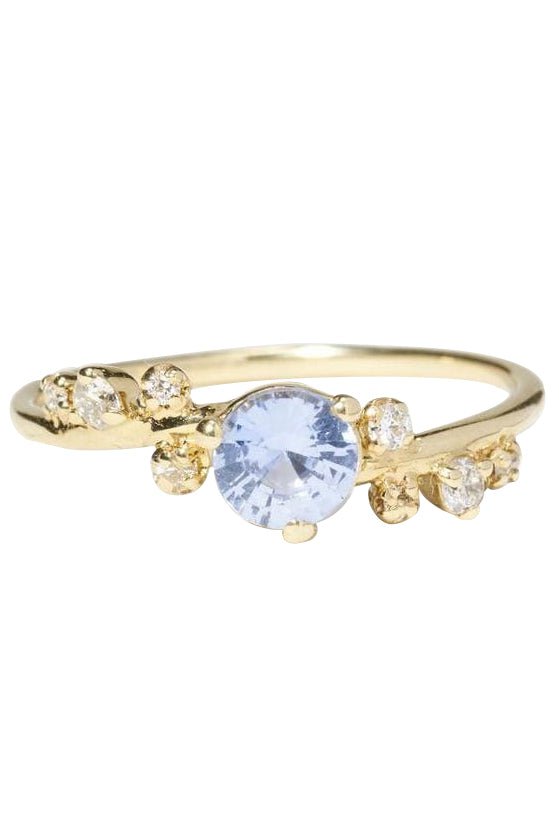 WWAKE-Sapphire Crossover Ring-YELLOW GOLD