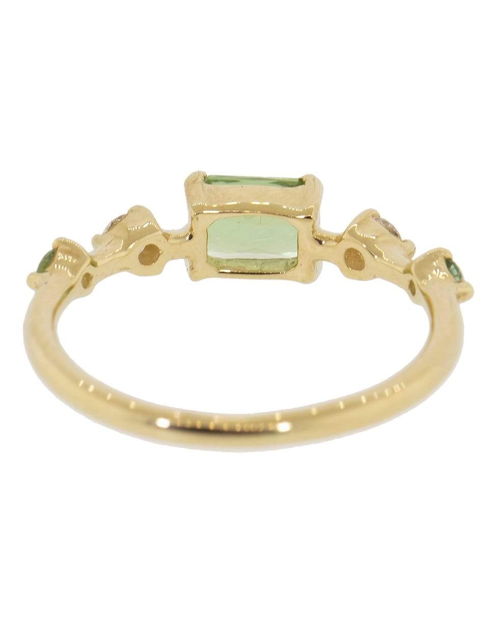WWAKE-Tourmaline and Diamond Vista Ring-YELLOW GOLD