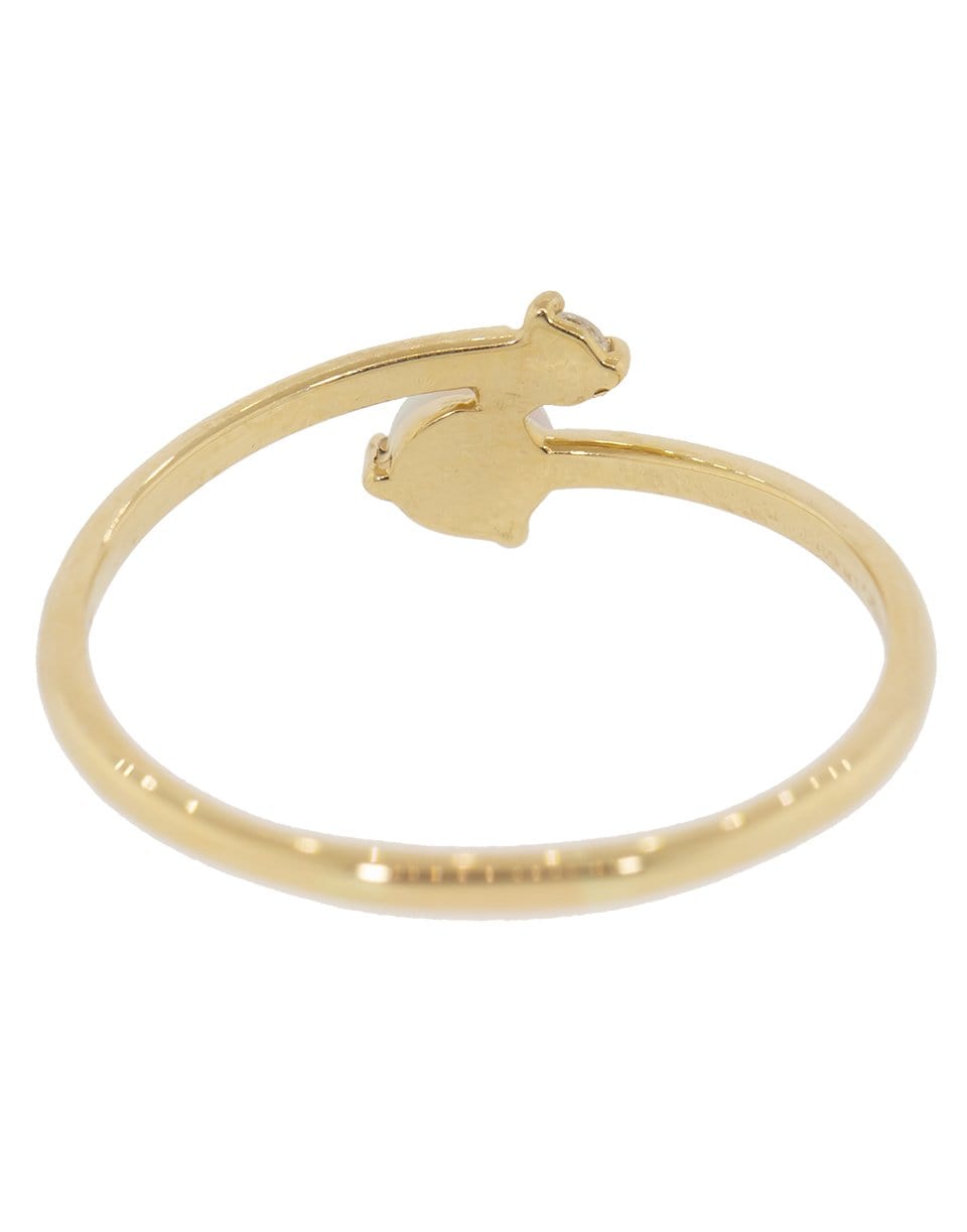 WWAKE-Opal and Diamond Crossover Ring-YELLOW GOLD