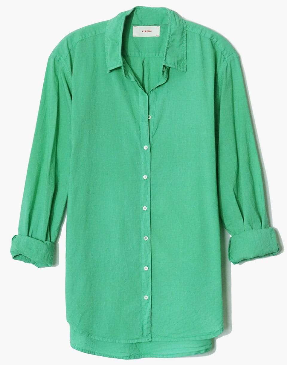 XÍRENA-Beau Long Sleeve Button Up Shirt - Leaf-