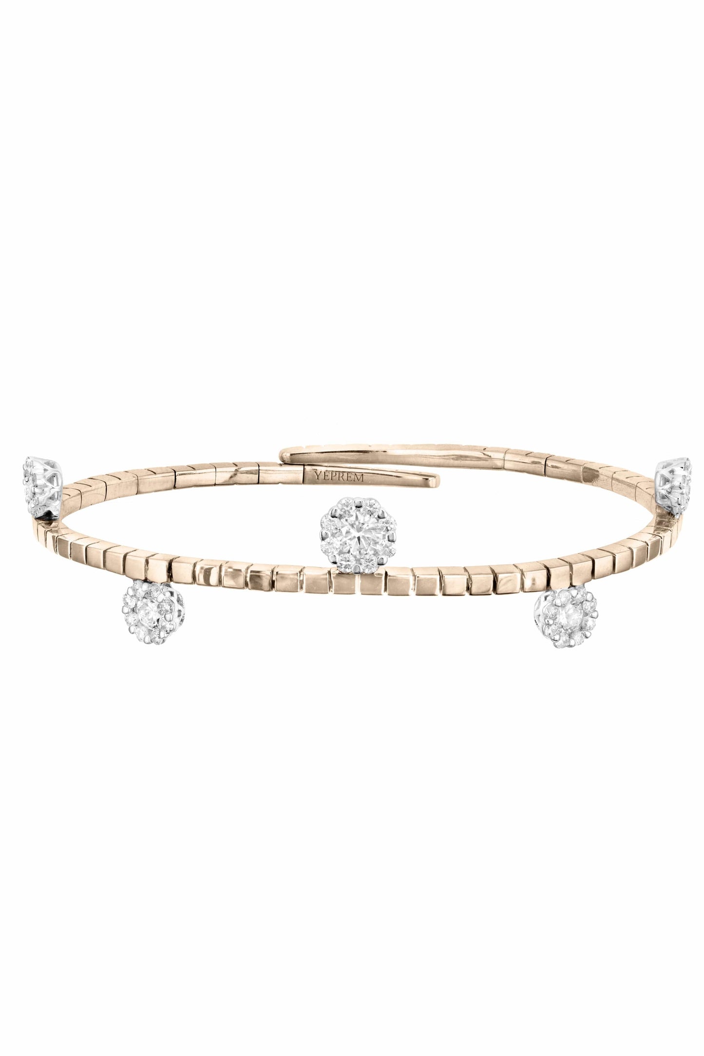 YEPREM JEWELLERY-Diamond Flex Bracelet-ROSE GOLD