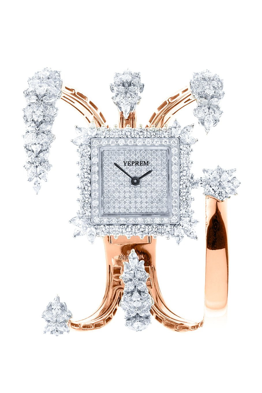 YEPREM JEWELLERY-Marquise Diamond Square Watch-