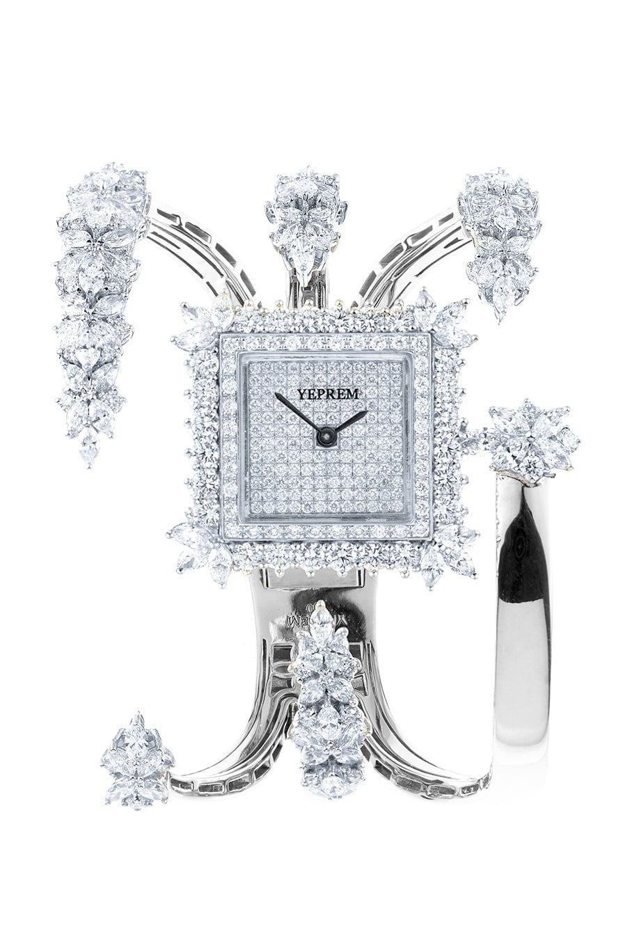 YEPREM JEWELLERY-Marquise Diamond Square Watch-