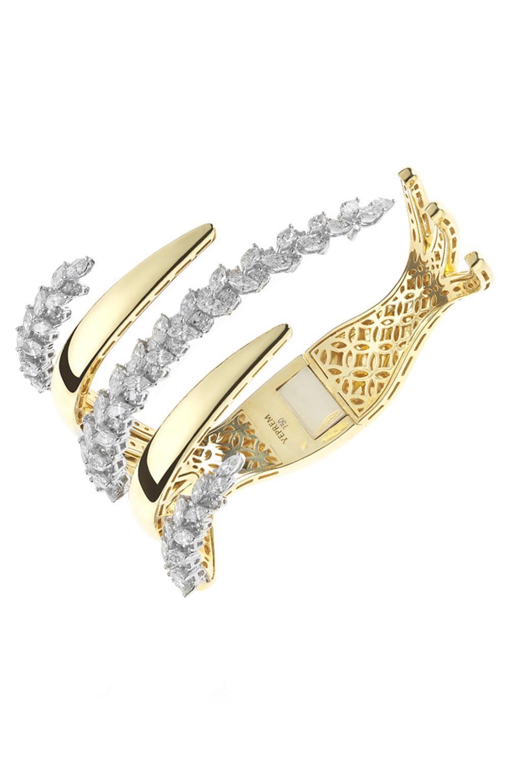 Golden Strada Diamond Bangle Bracelet-YELLOW GOLD-JEWELRYFINE JEWELBRACELET O-YEPREM JEWELLERY