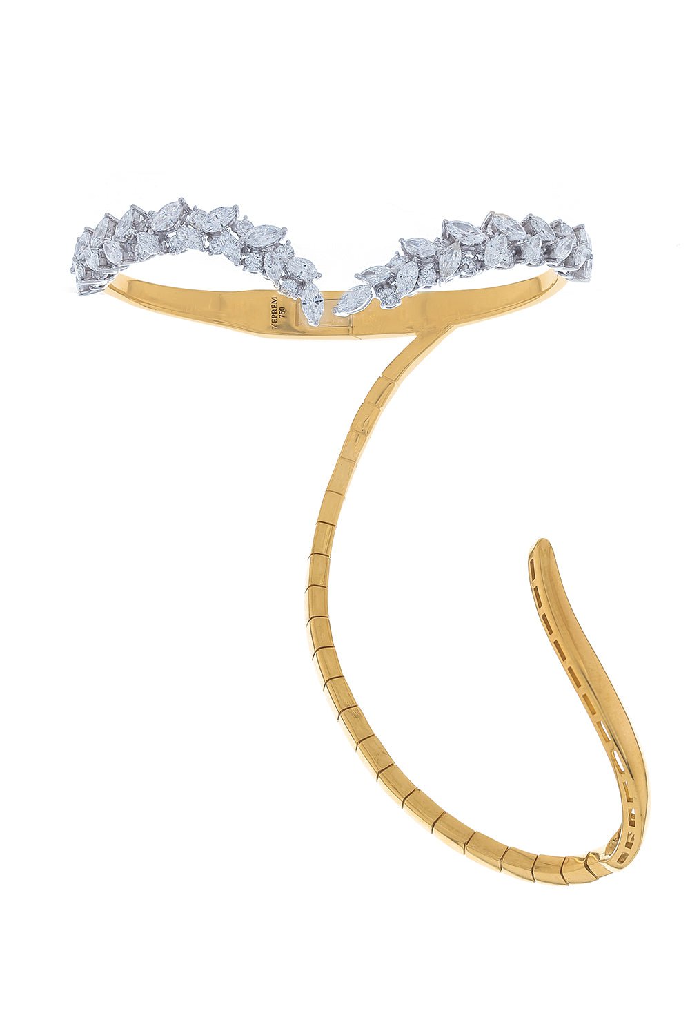 YEPREM JEWELLERY-Marquise Diamond Hand Piece-YELLOW GOLD