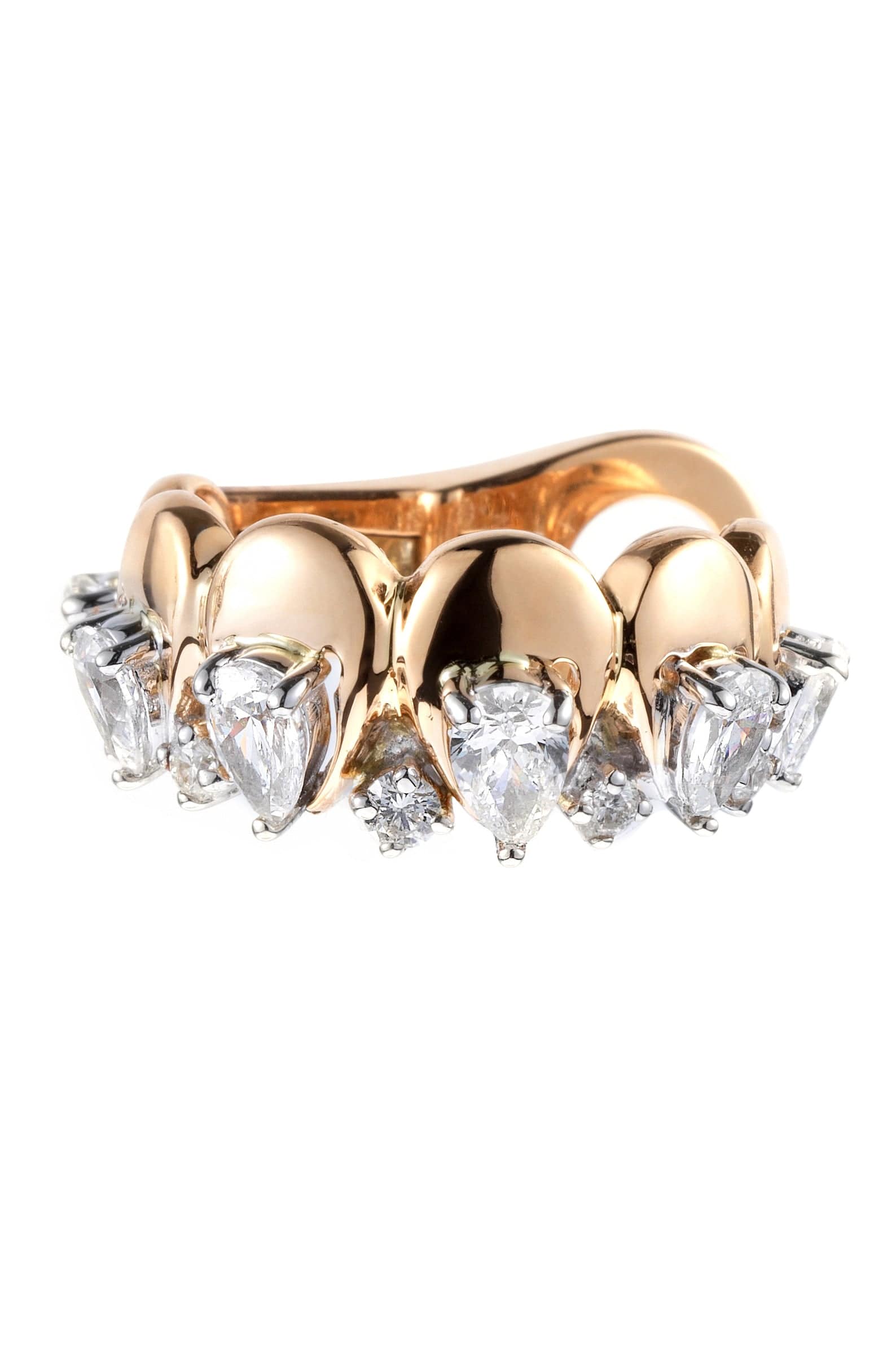 YEPREM JEWELLERY-Diamond Pear Earcuff-ROSE GOLD