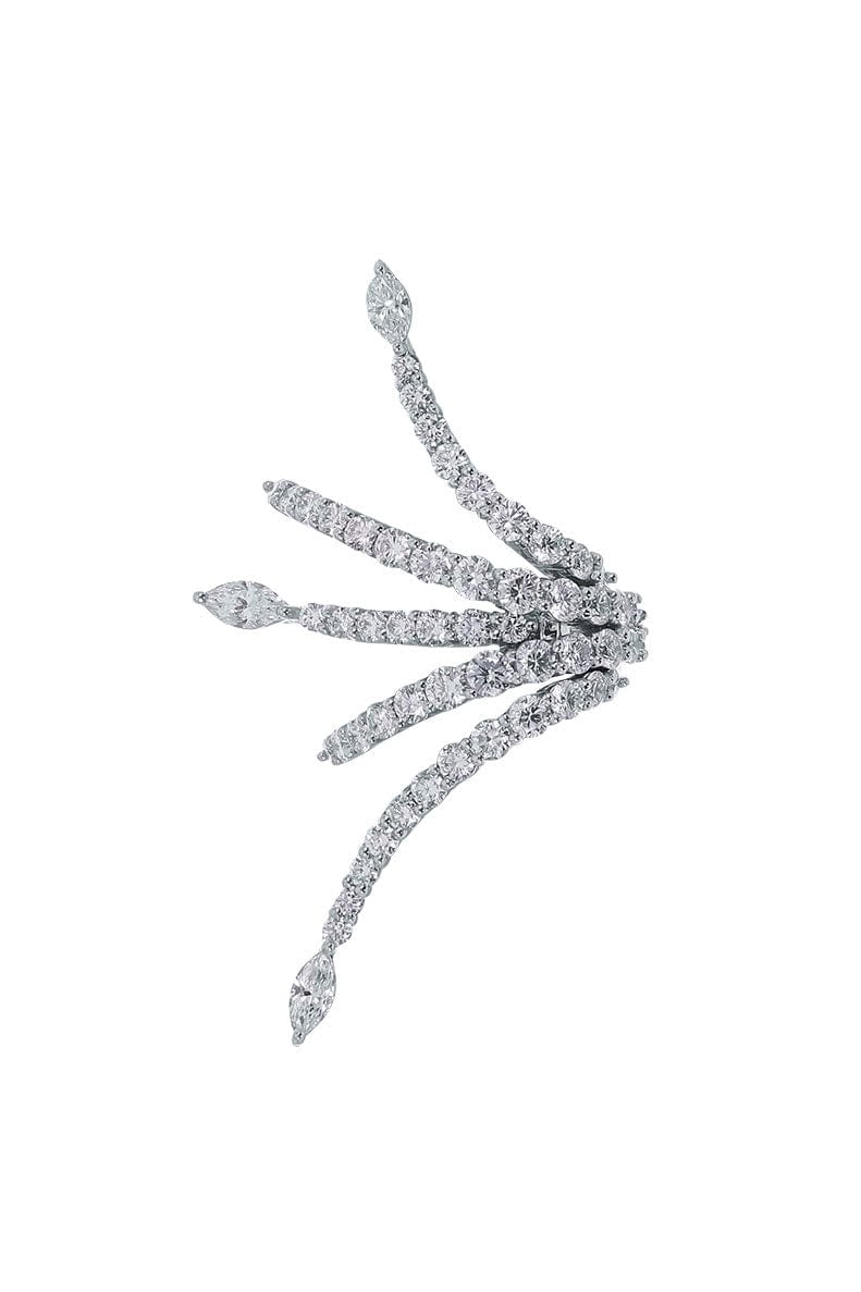 YEPREM JEWELLERY-Diamond Burst Single Earring-WHITE GOLD