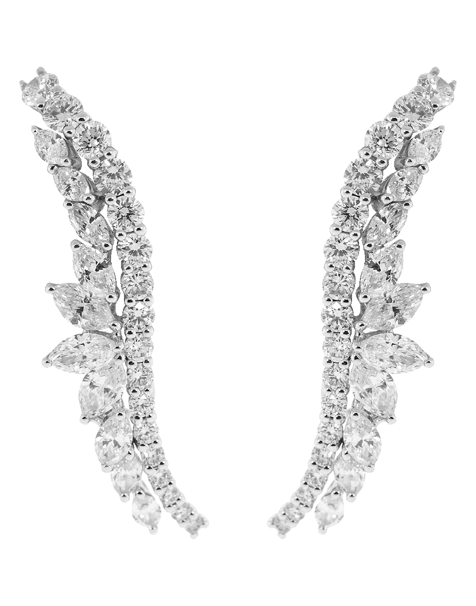YEPREM JEWELLERY-Diamond Ear Climbers-WHITE GOLD