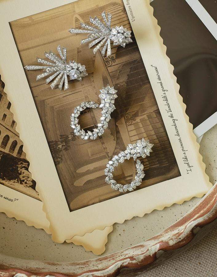 YEPREM JEWELLERY-Diamond Earrings 5.99CTS-WHITE GOLD