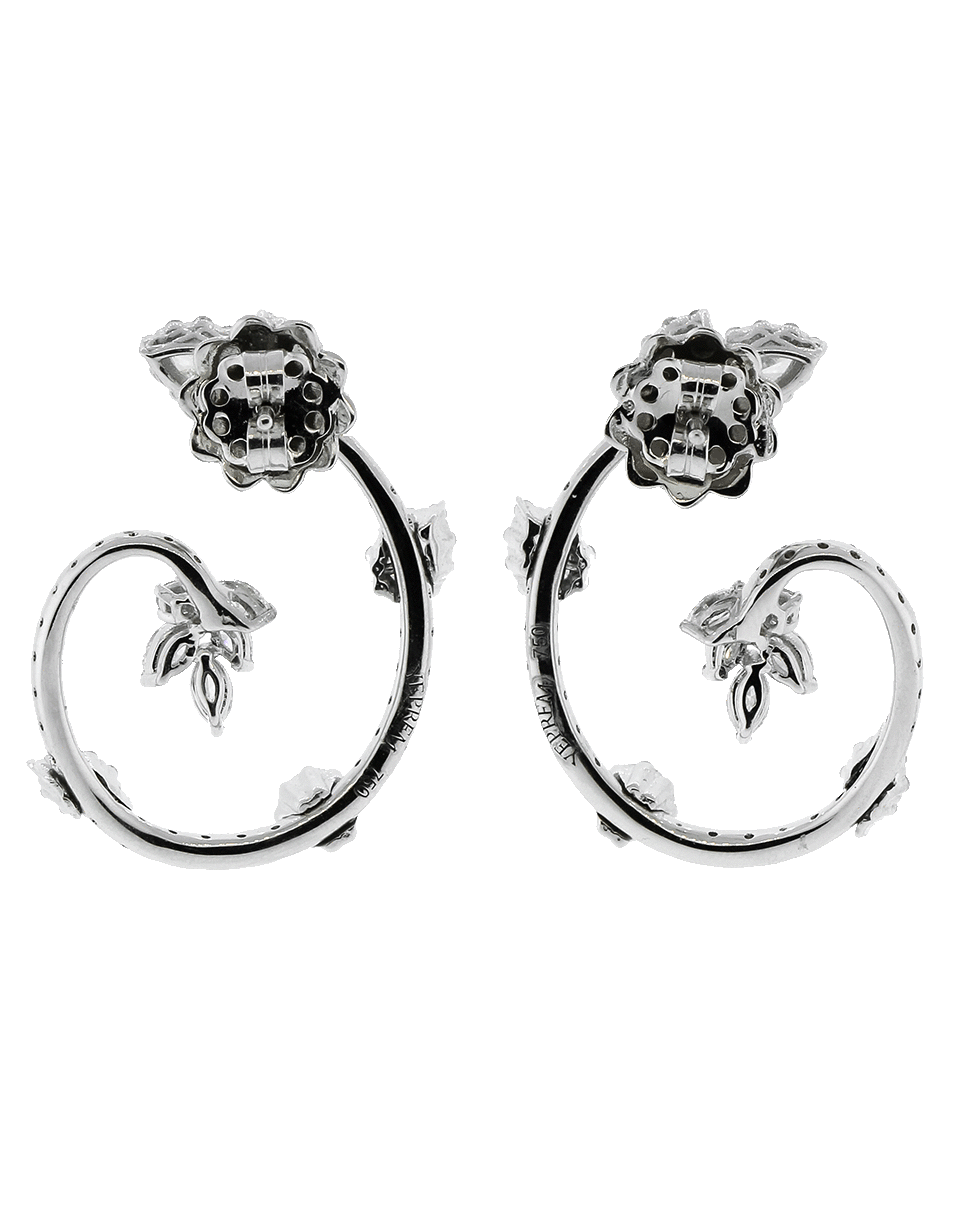 YEPREM JEWELLERY-Diamond Swirl Earrings-WHITE GOLD