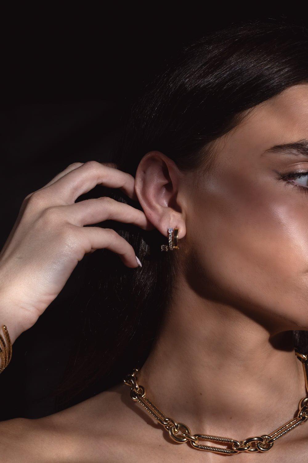 YEPREM JEWELLERY-Whisper Diamond Ear Cuff-YELLOW GOLD