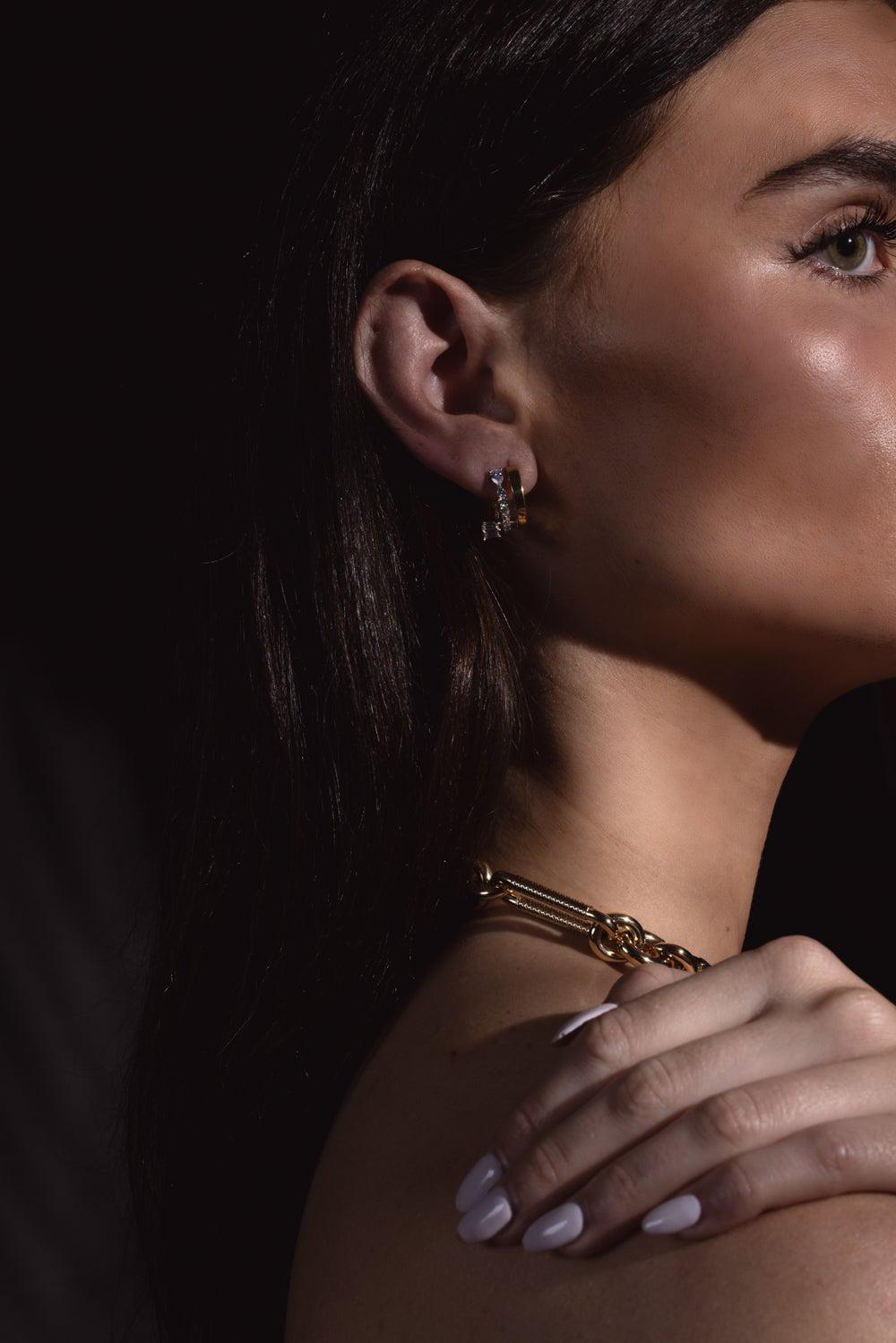 YEPREM JEWELLERY-Whisper Diamond Ear Cuff-YELLOW GOLD