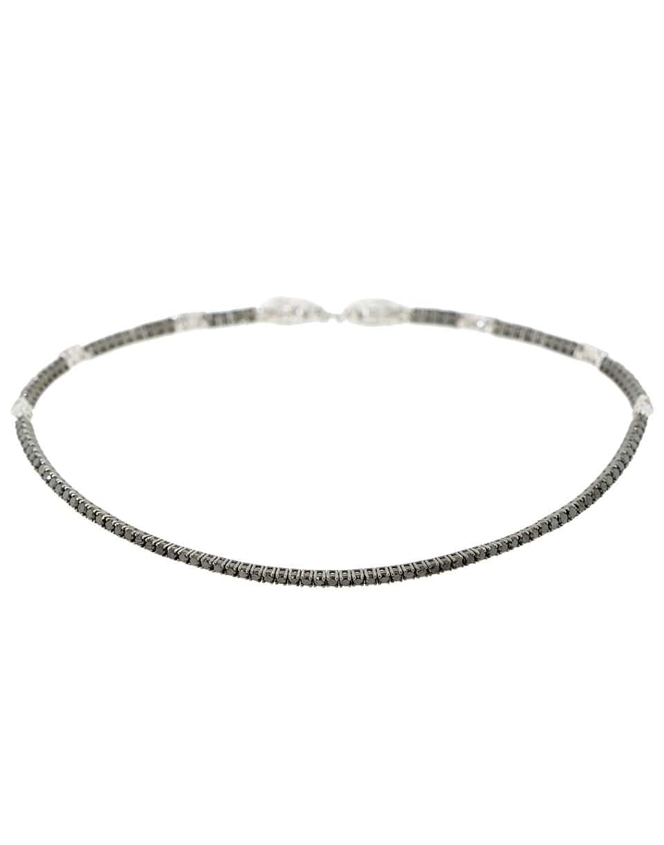 YEPREM JEWELLERY-Open Collar Diamond Necklace-WHTGLD