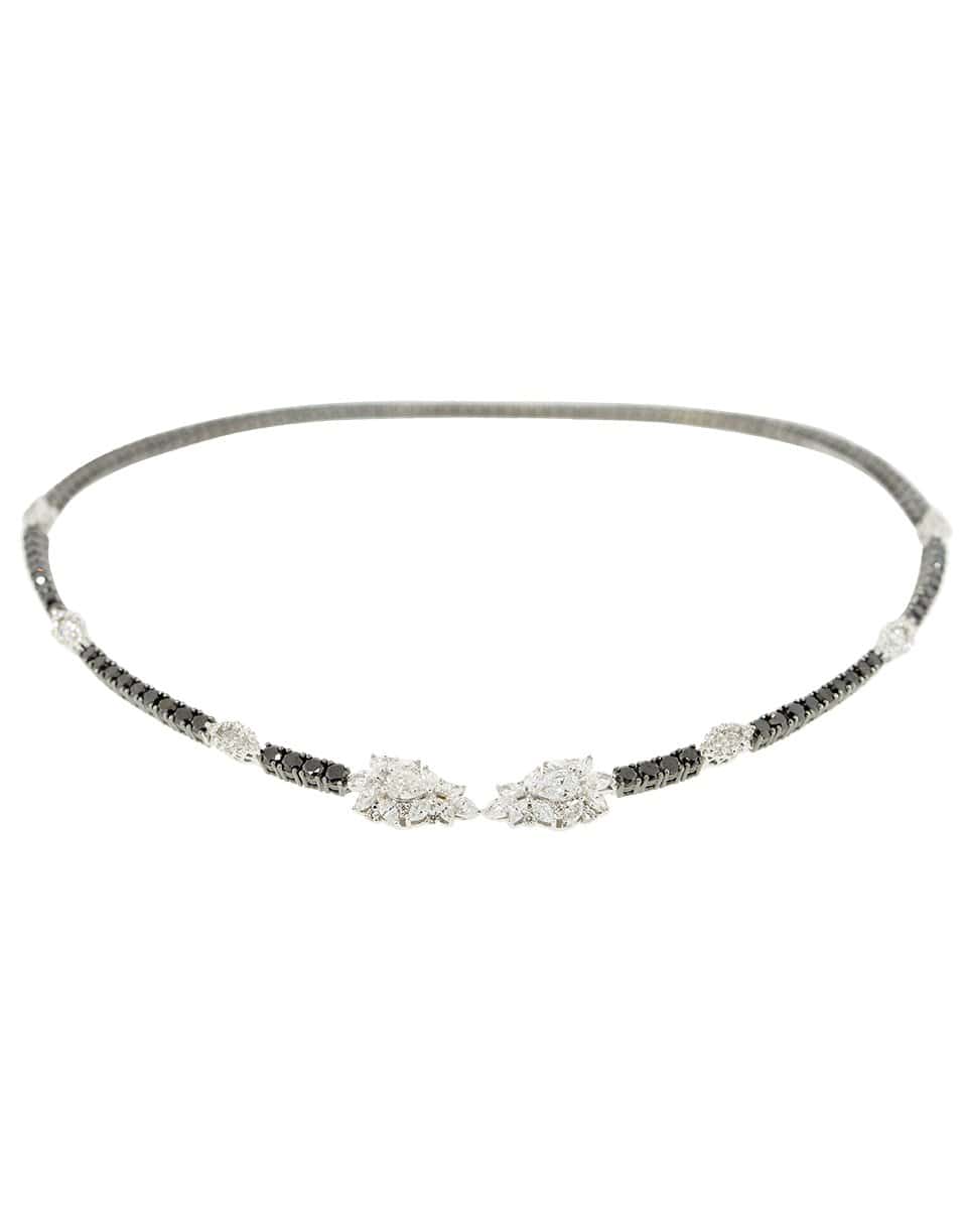 YEPREM JEWELLERY-Open Collar Diamond Necklace-WHTGLD