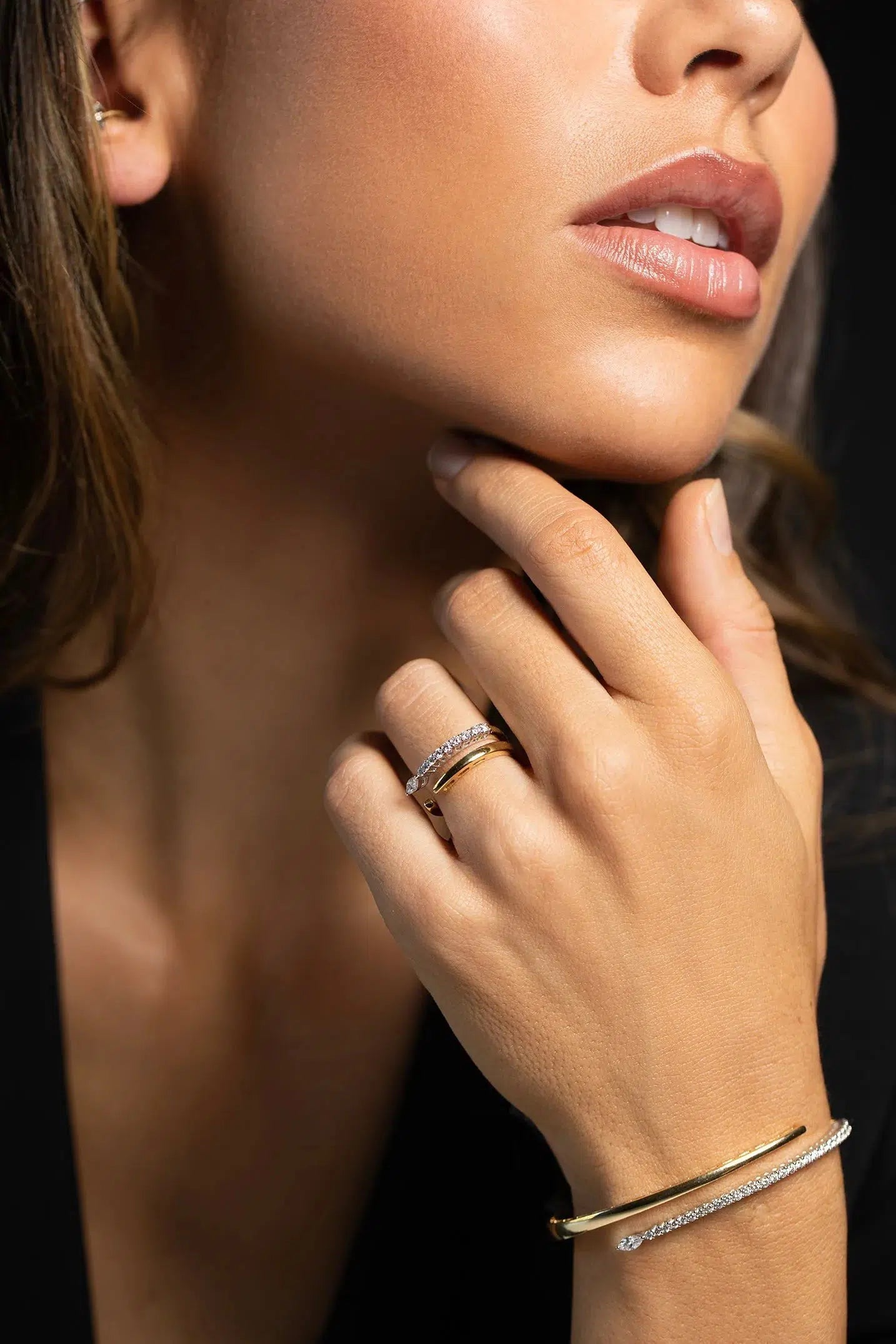 YEPREM JEWELLERY-Double Band Ring-