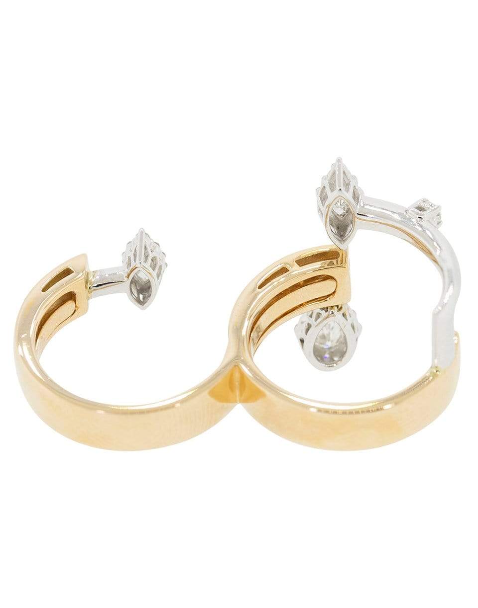 YEPREM JEWELLERY-Pear Diamond Double Finger Ring-ROSE GOLD