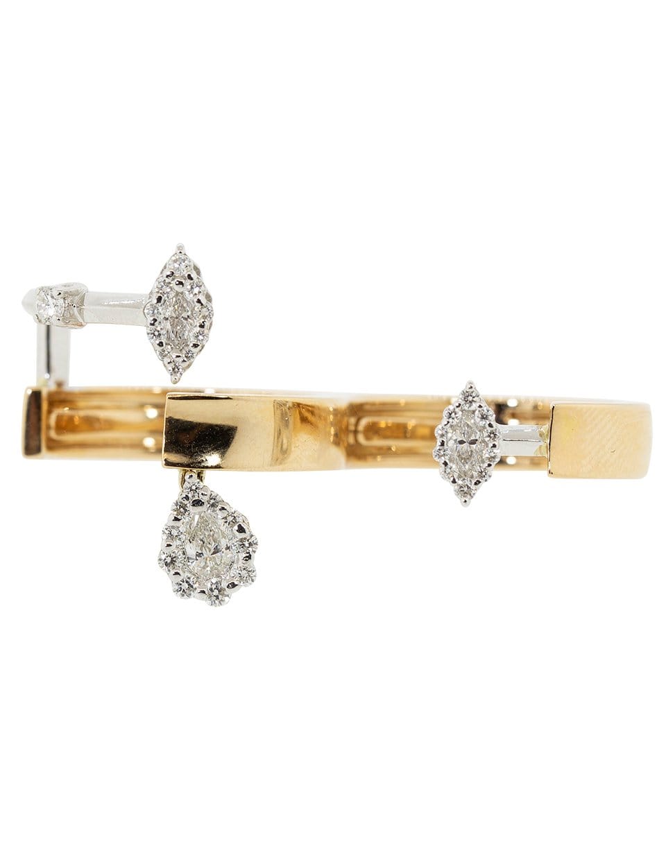 YEPREM JEWELLERY-Pear Diamond Double Finger Ring-ROSE GOLD