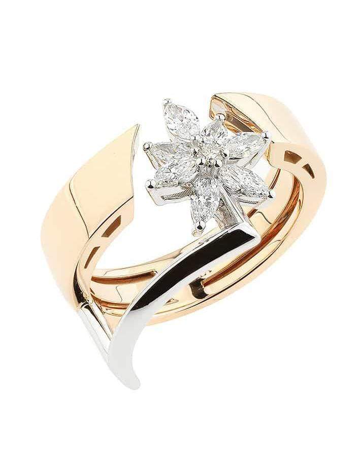 YEPREM JEWELLERY-Electrified Flower Ring-ROSE GOLD