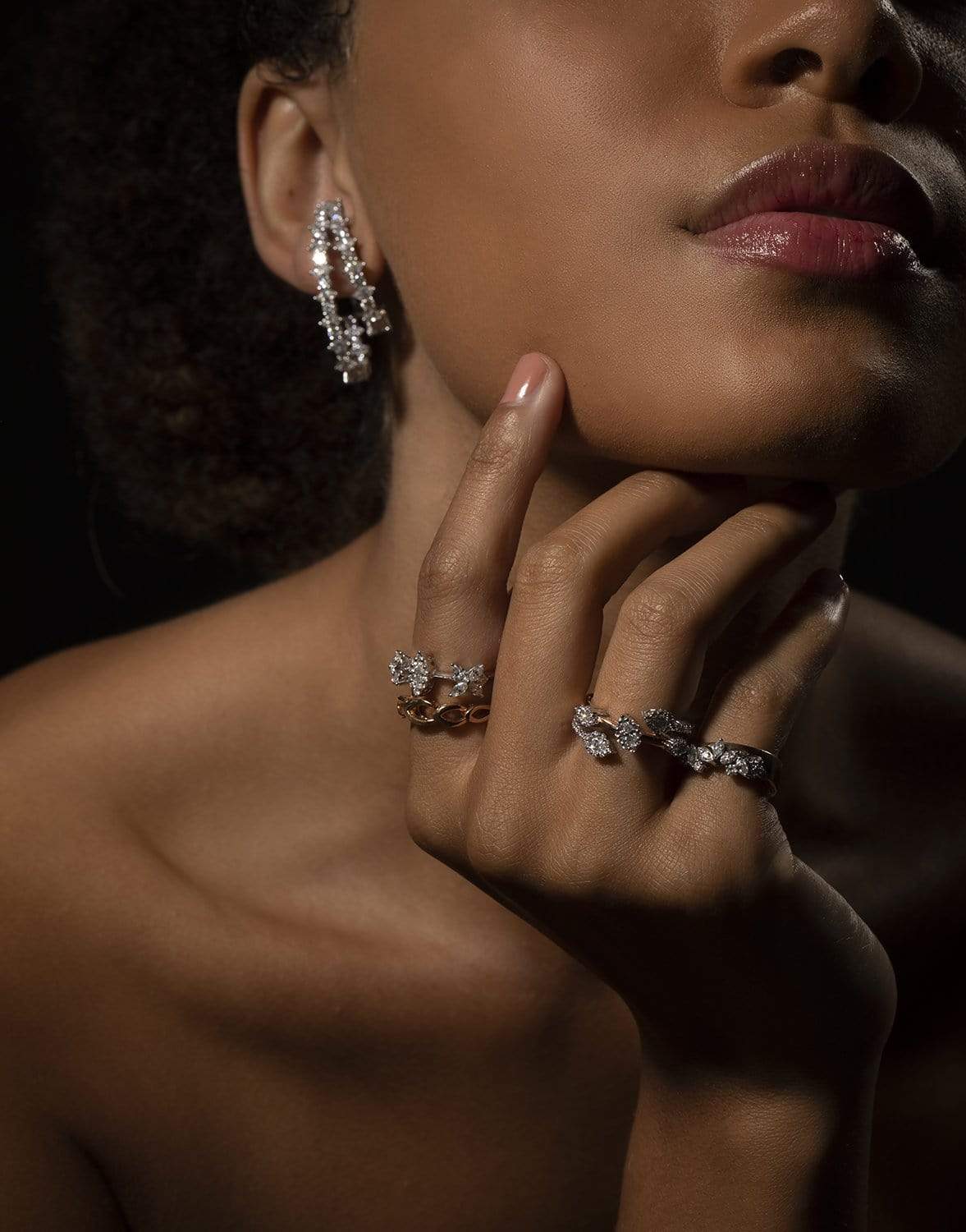 YEPREM JEWELLERY-Pear, Round, and Marquise Diamond Ring-ROSE GOLD