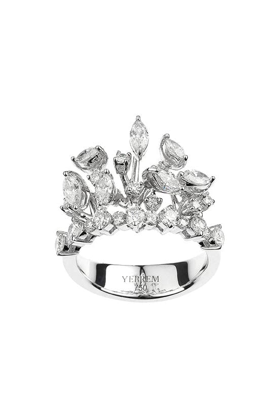 YEPREM JEWELLERY-Big Bang Marquise Ring-WHITE GOLD