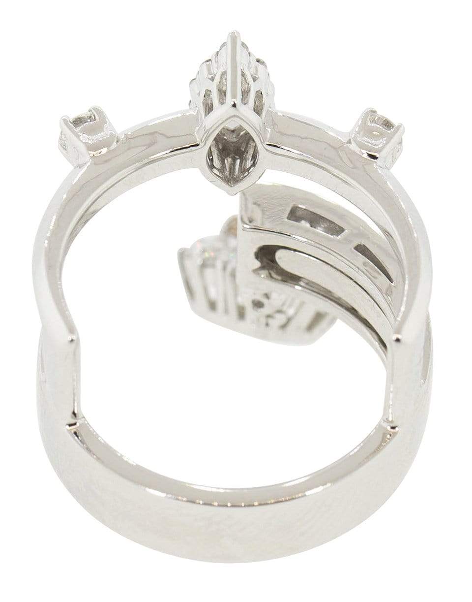 YEPREM JEWELLERY-Brown Pear Diamond Dangle Ring-WHITE GOLD