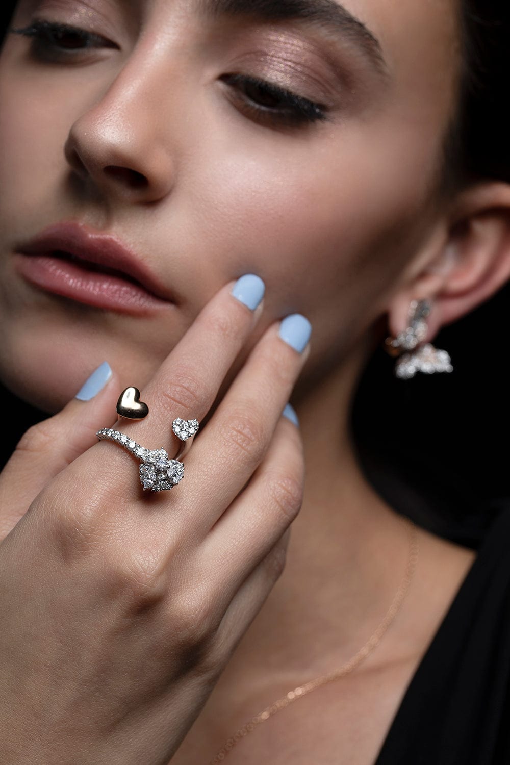 YEPREM JEWELLERY-Diamond Heart Ring-WHITE GOLD