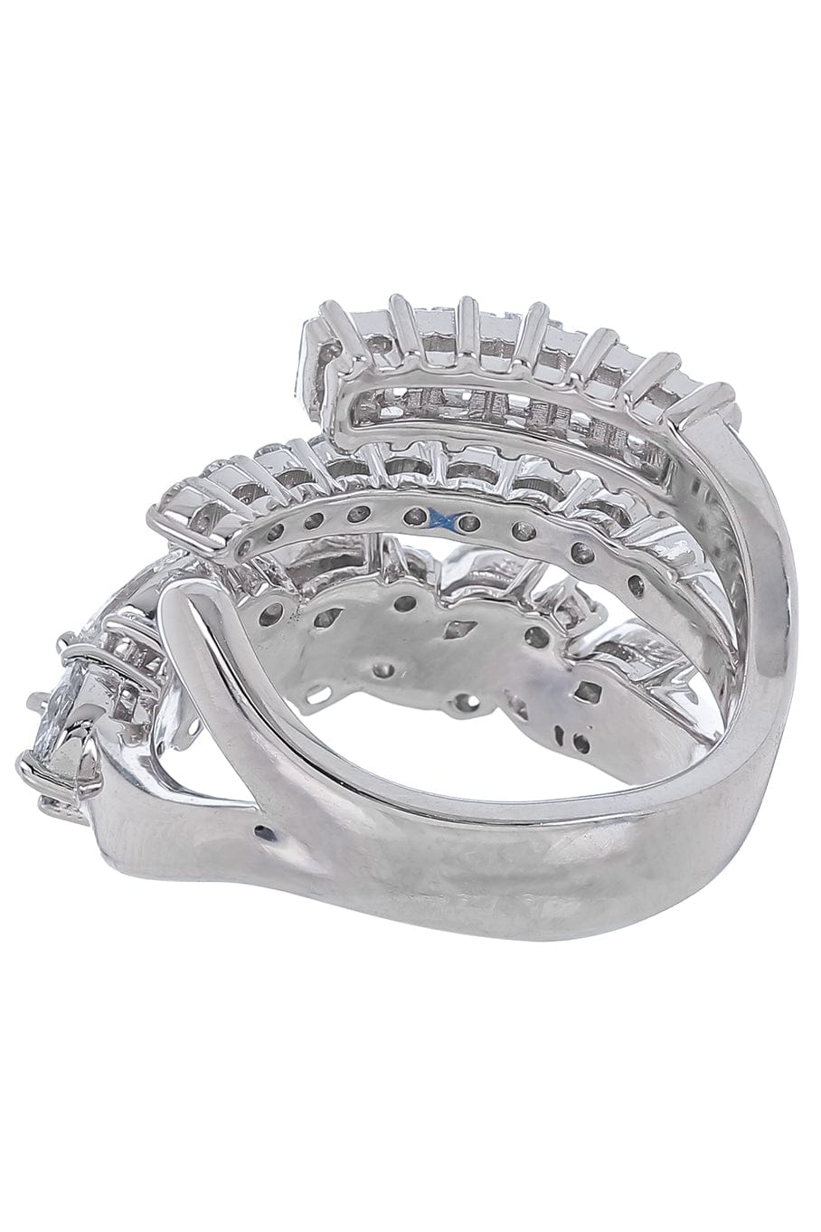 YEPREM JEWELLERY-Diamond Step Ring-WHITE GOLD