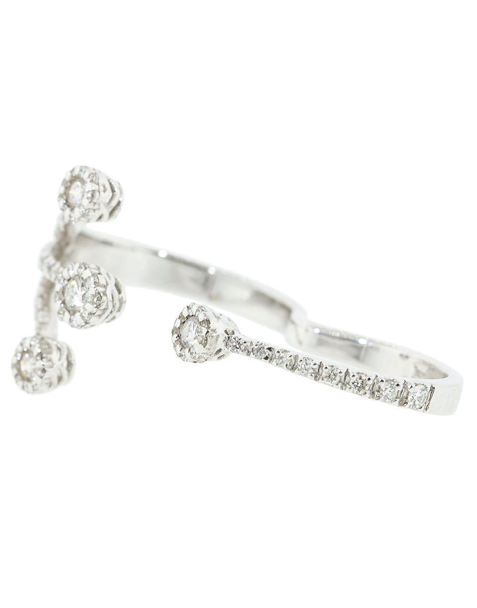 YEPREM JEWELLERY-Diamond Two Finger Ring-WHITE GOLD