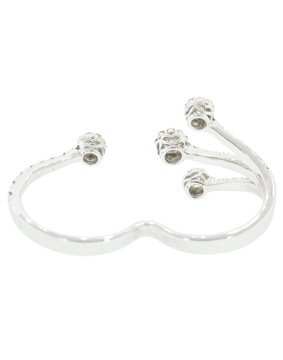YEPREM JEWELLERY-Diamond Two Finger Ring-WHITE GOLD