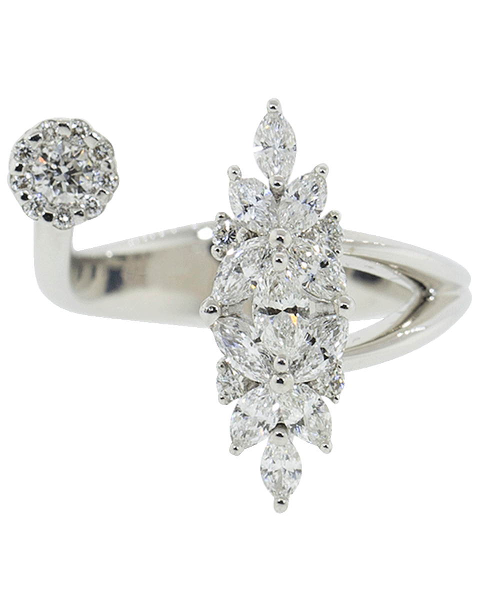 YEPREM JEWELLERY-Open Diamond Ring-WHITE GOLD